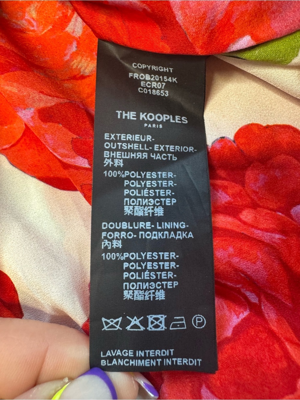 The Kooples Summer Peonies Red Dress Small - Picture 8 of 9